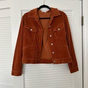 Free People Burnt Orange Corduroy Jacket